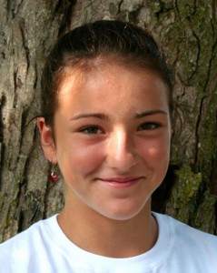 Portrait of a little tennis player: Teodora Vujičić