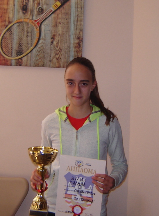 Milana Vulin osvojila turnir 3. kategorije u TK Banjica