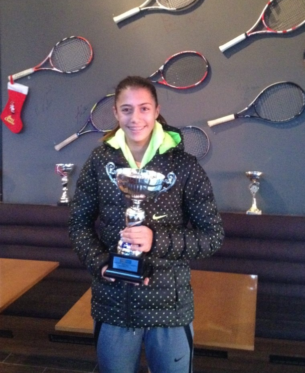 Olga Danilović, pobednica Dvoranskog prvenstva Srbije do 14 godina u tenisu za 2015. godinu