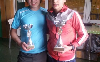 Boris Stojanović i Lazar Milićević, finalisti, Otvoreno prvenstvo Čačka do 14 godina, Teniski klub Tennis Point