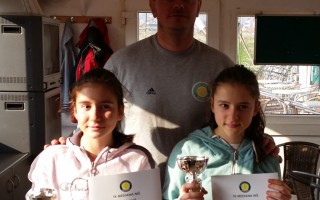Jana Ognjanovska i Mina Daskalović, finalistkinje, Otvoreno prvenstvo Niša u tenisu do 14 godina, Teniski klub Mediana, Sava Jović