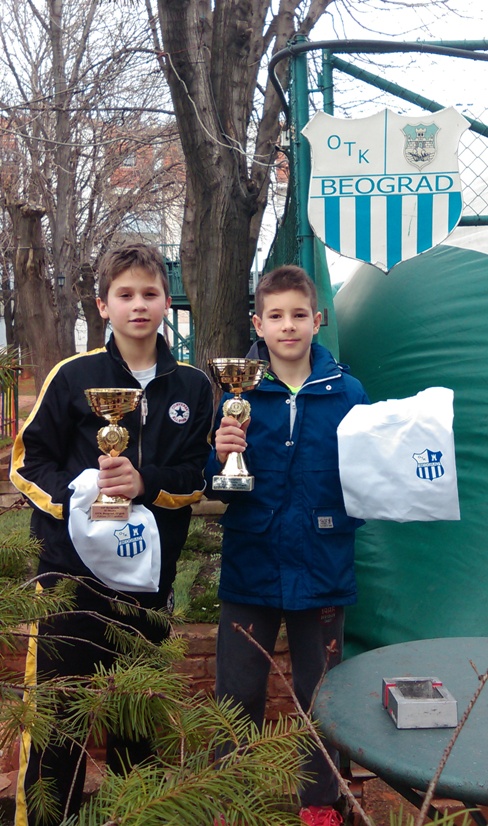 Luka Zdravković i Nikola Jovanović, finalisti Otvorenog prvenstva Beograda do 12 godina, OTK Beograd