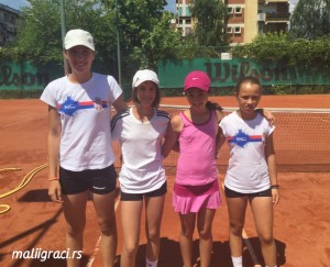 Senka Deletić, Natalija Senić, Anđela Lopičić, Ana Vilček, Cacak Open 2015, Tennis Europe Junior Tour, Teniski klub Tennis Point Čačak