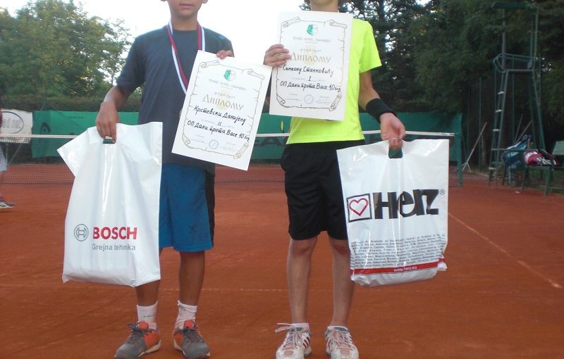 Danijel Krstevski, Simeon Stanković, Dani prota Vase 2016 do 10 godina, Teniski klub Pančevo