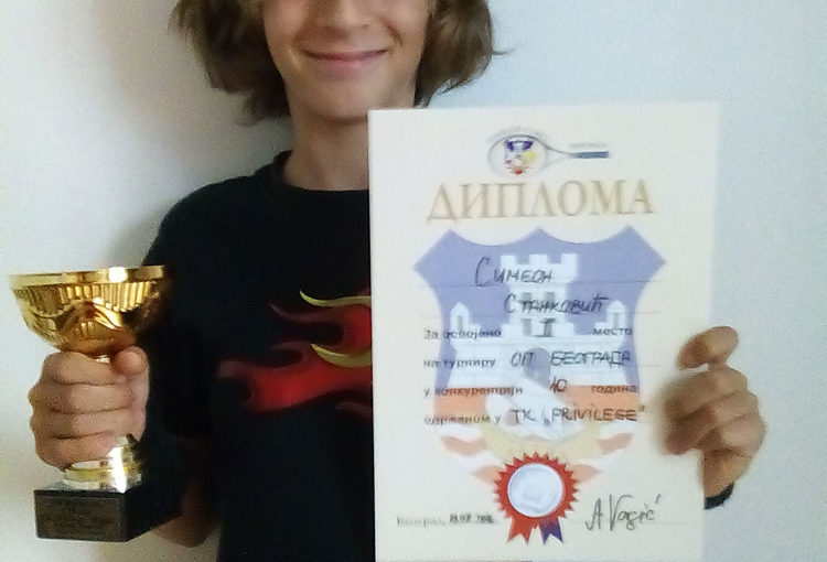 Simeon Stanković, Otvoreno prvenstvo Beograda za dečake do 10 godina zeleni nivo, Teniski klub Privilege Beograd