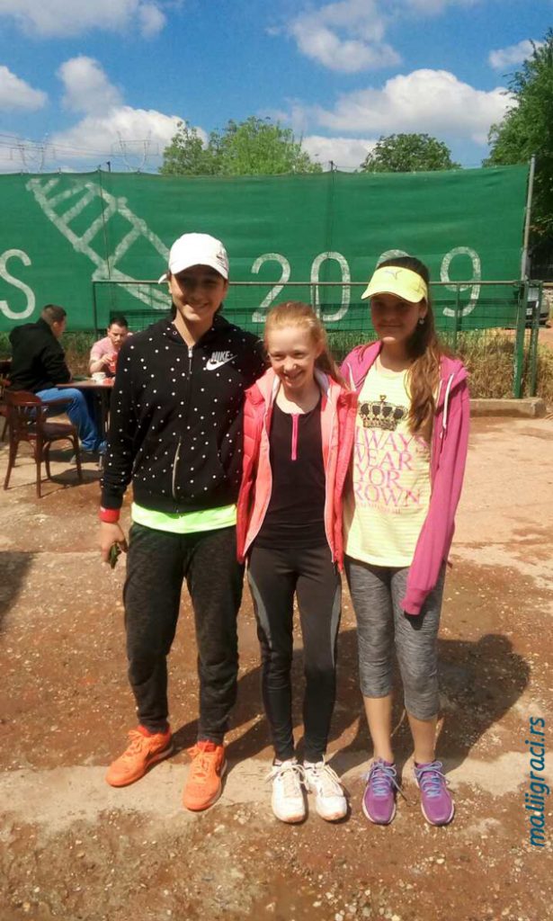 Klara Vaja, Teodora Milić, Simona Deletić, Prvenstvo Beograda za devojčice do 12 godina, Teniski klub Top Ten Vinča