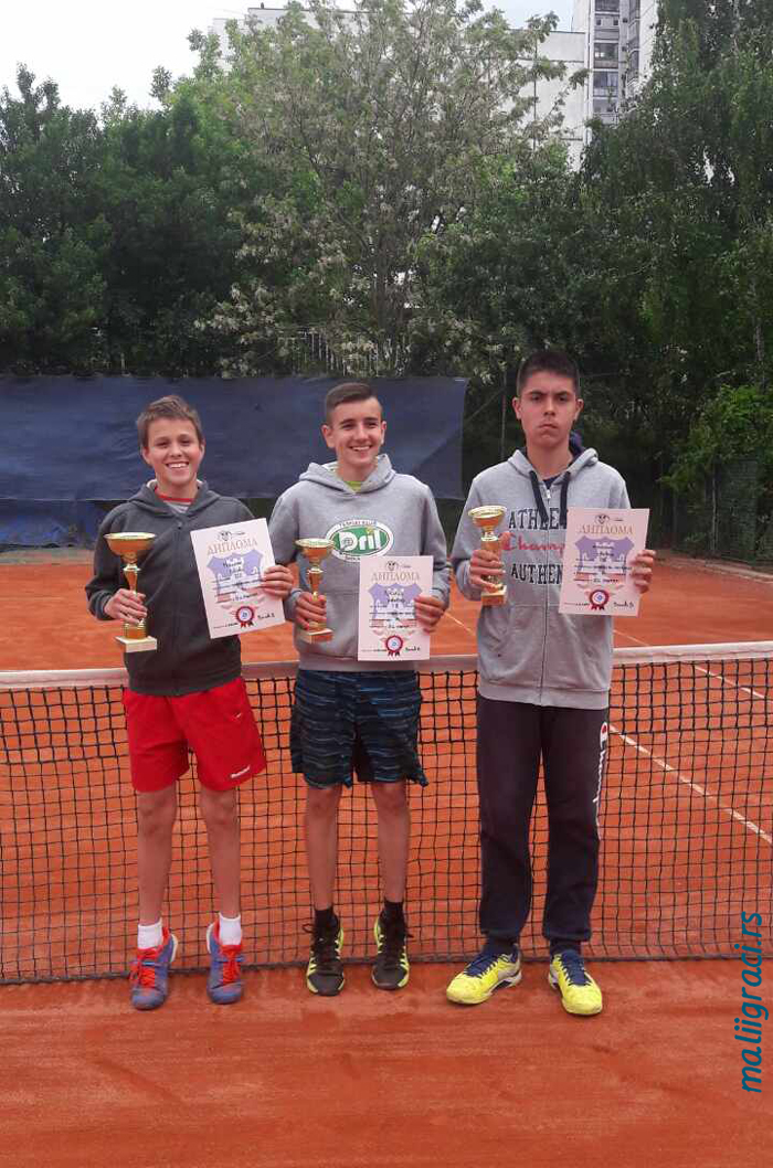 Mihajlo Lasica, Bojan Radoman, Stefan Malbaša, Prvenstvo Beograda za dečake do 14 godina, Teniski centar Master Beograd, Teniski klub Master Beograd