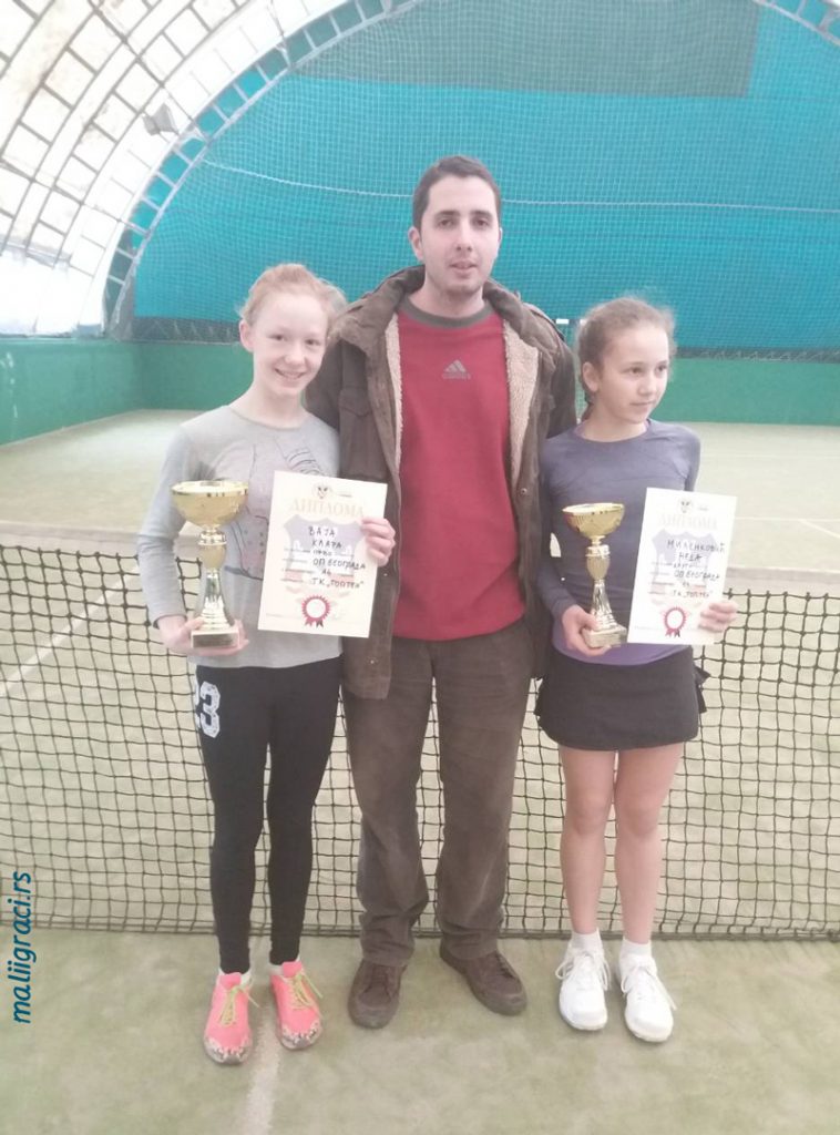 Klara Vaja, Neda Milenković, Igor Marjanović, Otvoreno prvenstvo Beograda za devojčice do 14 godina, Teniski klub Top Ten Beograd