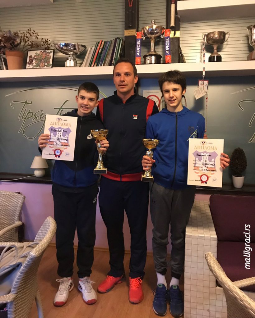 Lav Višković, Vuk Rađenović, Nemanja Plavšić, Otvoreno prvenstvo Beograda za dečake do 14 godina, Teniska akademija Tipsarević Beograd
