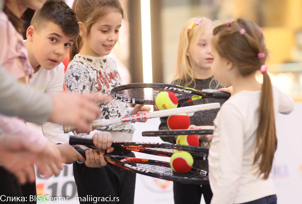 Teniski savez Beograda u BIG FASHION centru, Besplatna škola tenisa Teniskog saveza Beograda, promocija tenisa TSB