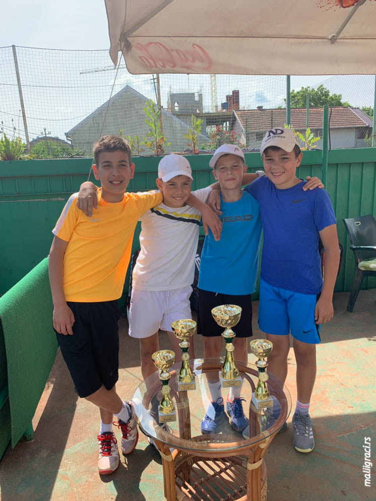 Aleksa Mirković, Dušan Baždar, Uroš Bogičević, Đorđe Dimitrijev, Otvoreno prvenstvo Novog Sada za dečake do 12 godina, Teniski klub Winner Novi Sad