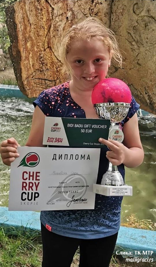 Sara Mitevska, Cherry Cup Skopje 2019, međunarodni dečji turnir u Skoplju Cherry Cup, Severna Makedonija, Dečiji svet tenisa, TK MTP Skoplje