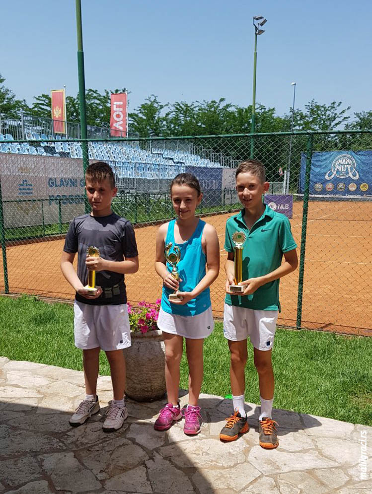 Vuk Krstajić, Maša Prijović, Pavle Vukosavljević, Prvenstvo Crne Gore do 10 godina, Teniski klub As Podgorica, Teniski savez Crne Gore