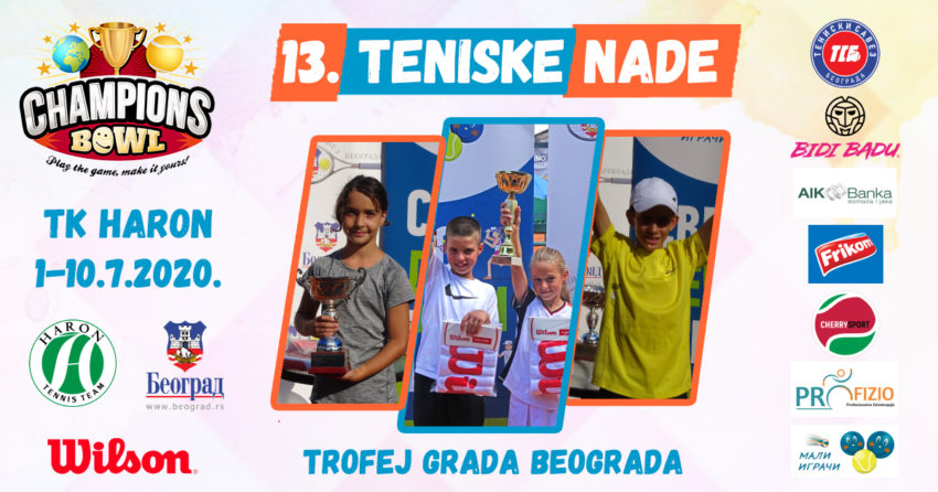 13. Teniske Nade 2020, Trofej Beograda, Teniski klub Haron Beograd, Champions Bowl by Wilson