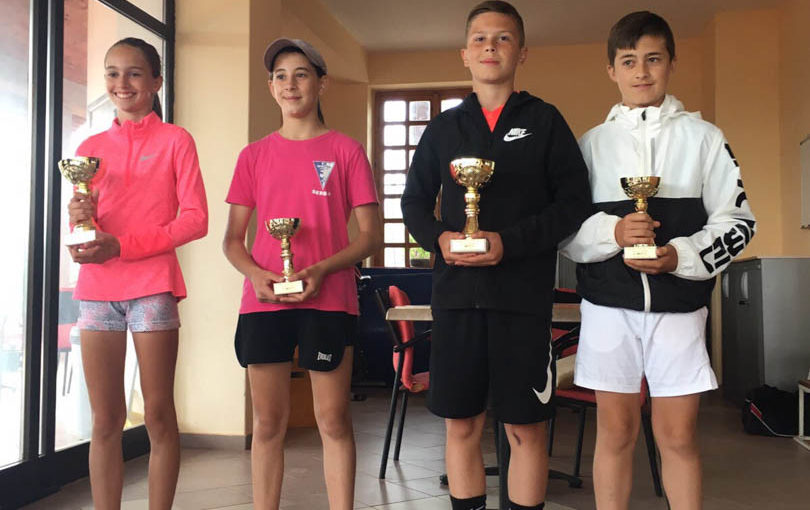 Aleksa Mirković, Luna Vujović, Lana Virc, Vanja Nikolić, Prvenstvo Vojvodine za dečake do 12 godina, Teniski klub As Novi Sad