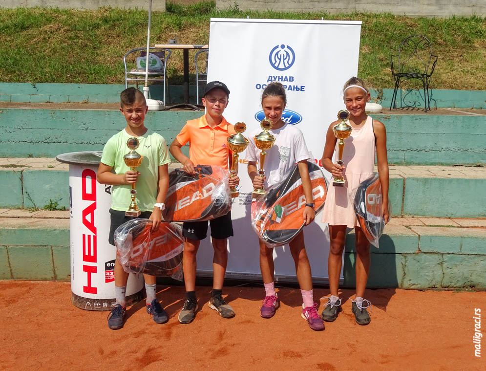 Aleksa Mirković, Vanja Nikolić, Dušica Popovski, Maša Janković, Letnje prvenstvo Srbije do 12 godina, Teniski savez Srbije, Teniski klub Partizan Beograd