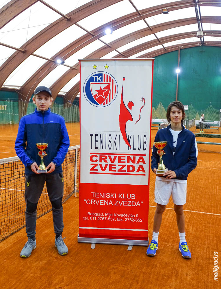 Ognjen Milić, Justin Engel, BOŽIĆNI TURNIR 2021 U14, Teniski klub Crvena zvezda Beograd, Tennis Europe Junior Tour