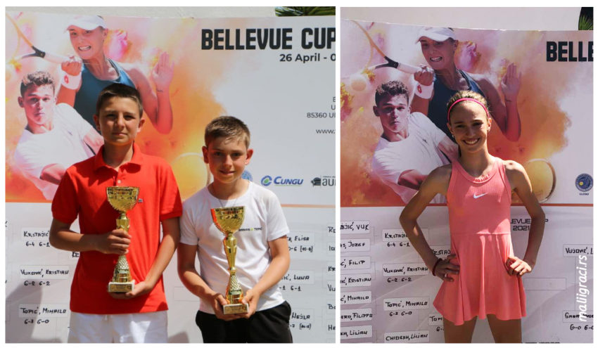 Михаило Топић и Луна Вујовић победници ETA U12 Bellevue Cup 2021 у Улцињу