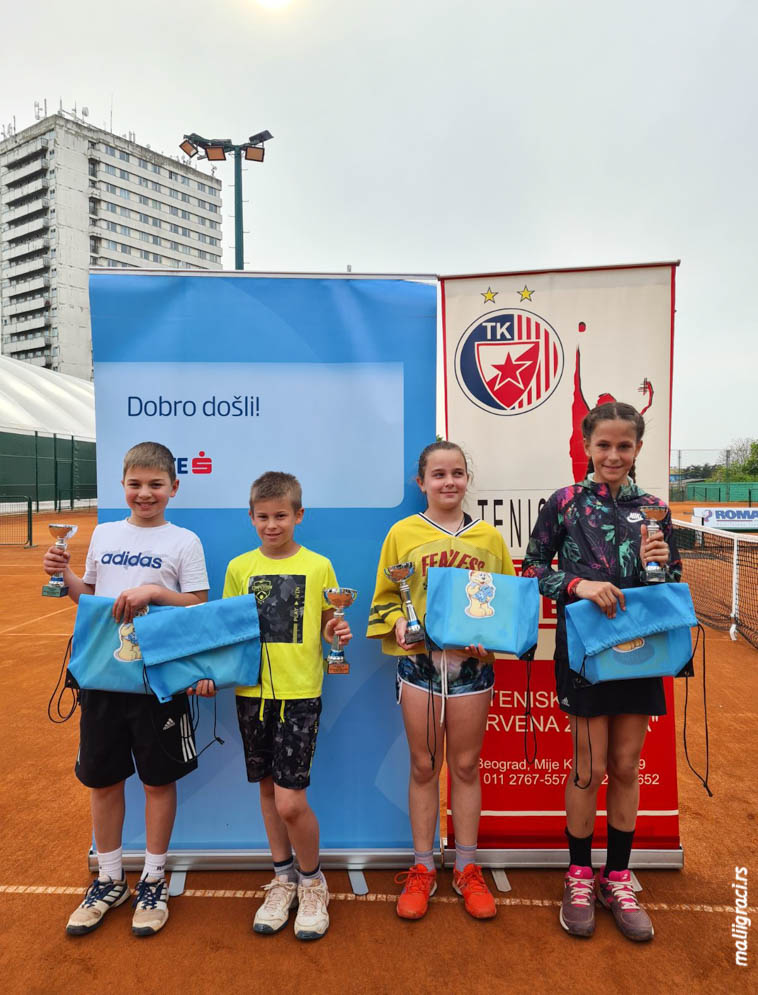 Ognjen Mandarić, Marko Pavlović, Mina Bačanin, Lara Miličić, Otvoreno prvenstvo Beograda za devojčice i dečake do 10 godina zeleni nivo, Teniski klub Crvena zvezda Beograd