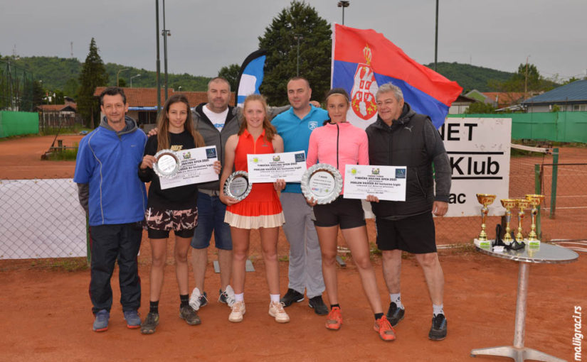 Milica Popovski, Milica Martinović, Sofija Krstić, SUPER 4 Timočka krajina OPEN 2021, turnir za mladiće i devojke do 16 godina, TK Magnet Knjaževac, TK As Timok Zaječar