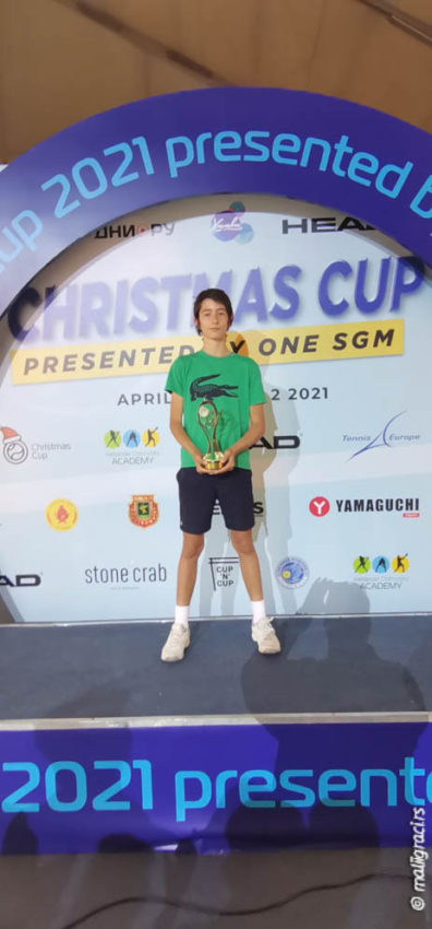 Огњен Милић у полуфиналу ETA U14 турнира Super категорије Christmas Cup 2021 presented bу ONE SGM у Москви