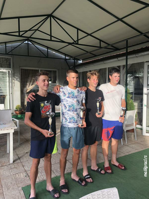 Aleksa Smiljanić, Viktor Stojović, Nikola Lulić, Strahinja Ristić, Letnje prvenstvo Srbije do 16 godina 2021, Teniski savez Srbije, Teniski klub Meridiana Novi Sad