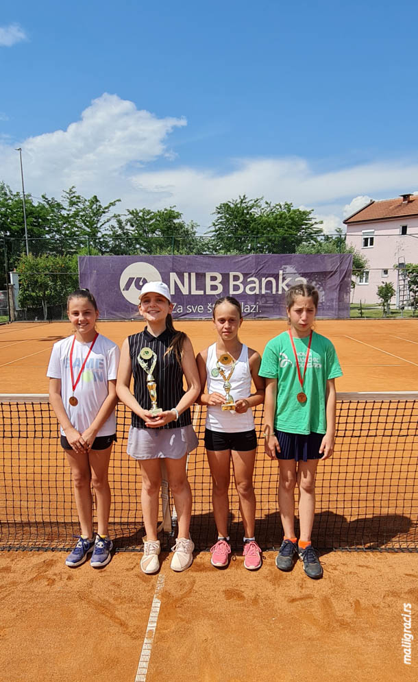 Anja Drekalović, Nađa Knežević, Anja Adamović, Staša Globarević, Prvenstvo Crne Gore do 10 godina 2021, Teniski klub As Podgorica, Teniski savez Crne Gore