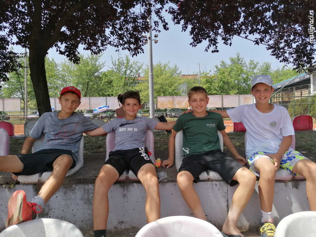 Filip Đokić, Andrej Marković, Mihailo Topić, Pavle Stojiljković, Letnje prvenstvo Srbije do 12 godina, Teniski savez Srbije, Teniski klub Kruševac