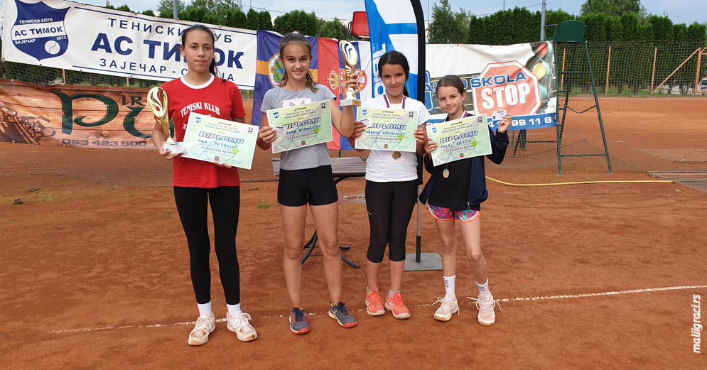Isidora Strainović, Anja Petrović, Anđela Stevanović, Ines Krstić, Saša Petrović, Dario Petković, Otvoreno prvenstvo Zaječara do 14 godina, Teniski klub As Timok Zaječar