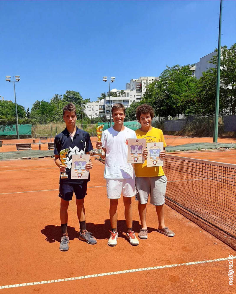 Nemanja Stokanović, Novak Stokanović, Jakov Milošević, Otvoreno prvenstvo Beograda za mladiće do 16 godina, Teniski centar Master Beograd