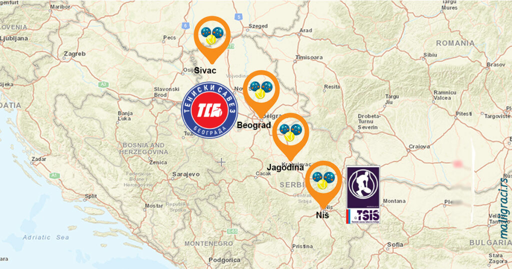 Sajt o dečjem tenisu Mali igrači, Beograd, Niš, Sivac, Jagodina