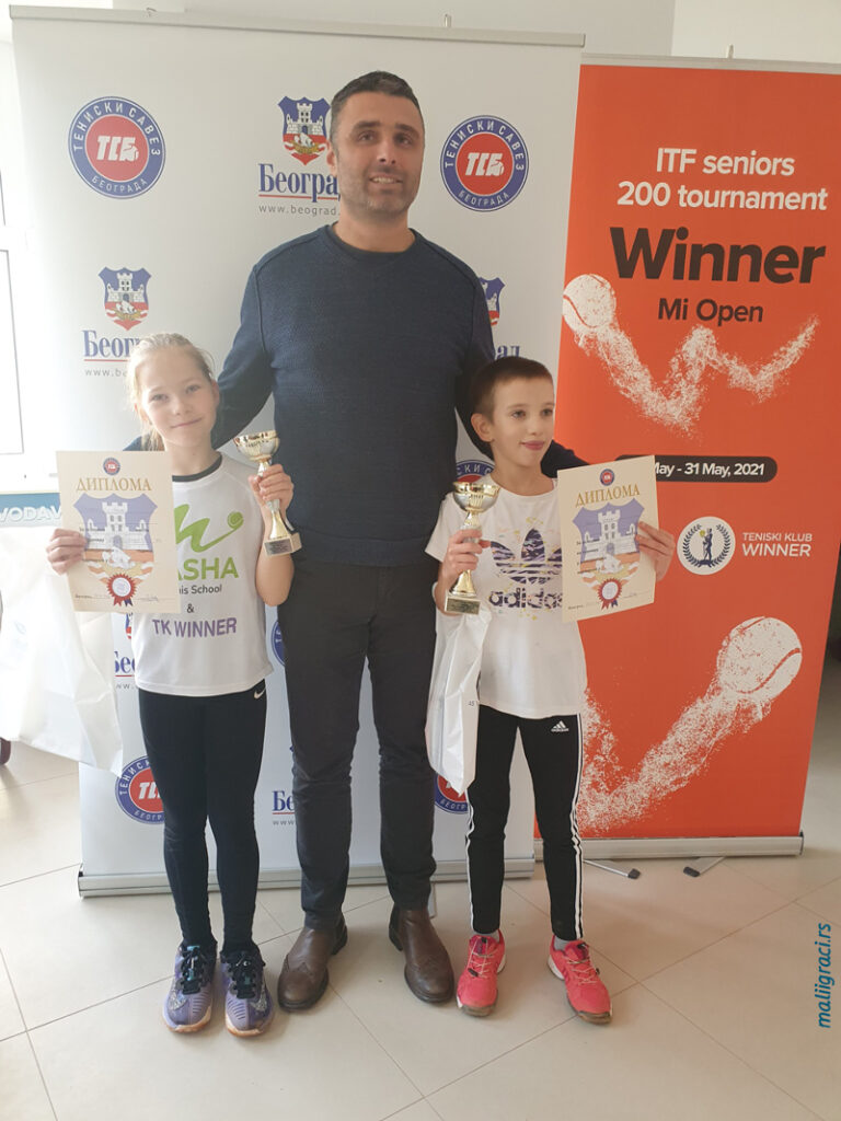 Zana Perić, Hana Stanković, Igor Petričević, Prvenstvo Beograda za devojčice do 10 godina, Teniski savez Beograda, Teniski klub Winner Beograd
