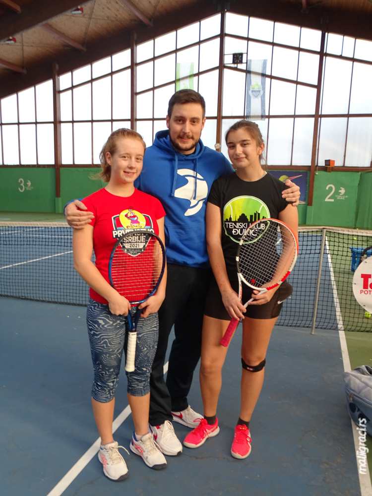 Anđelija Marković, Miljana Knežević, Lazar Glavinić, Najava državnog prvenstva do 16 godina, Teniski klub Đukić Beograd, TK Đukić Beograd