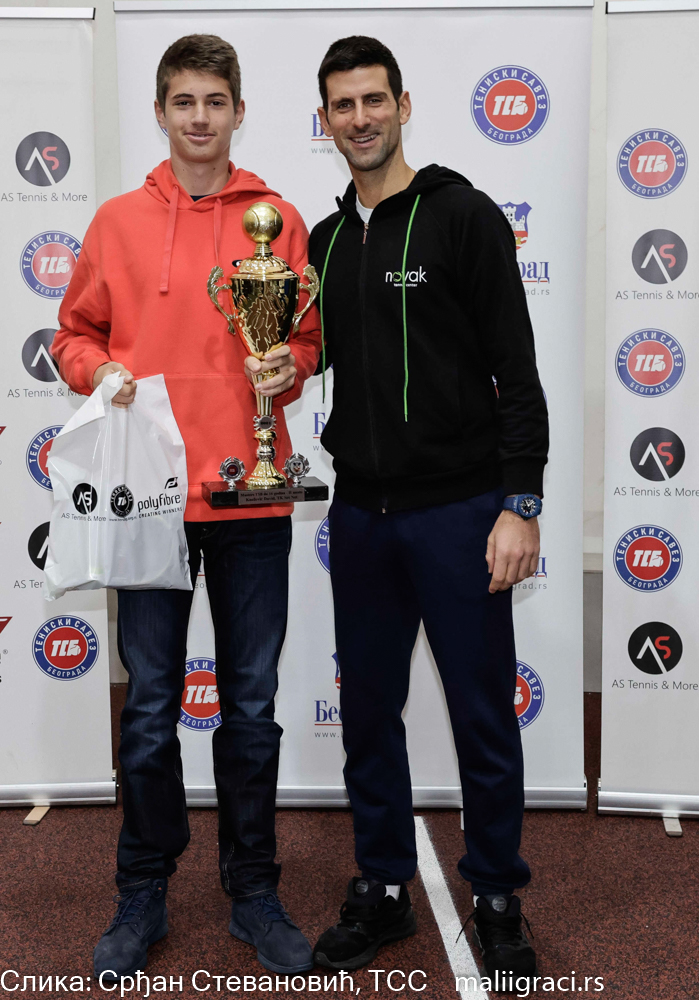 David Knežević, Novak Đoković, Dodela nagrada najboljim teniserima Beograda u 2021. godini, Teniski savez Beograda