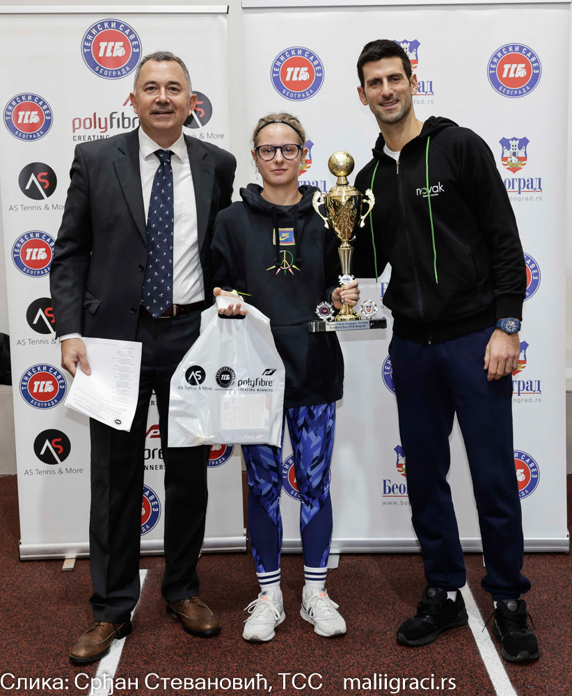 Iva Rafailović, Novak Đoković, Milan Slavković, Dodela nagrada najboljim teniserima Beograda u 2021. godini, Teniski savez Beograda