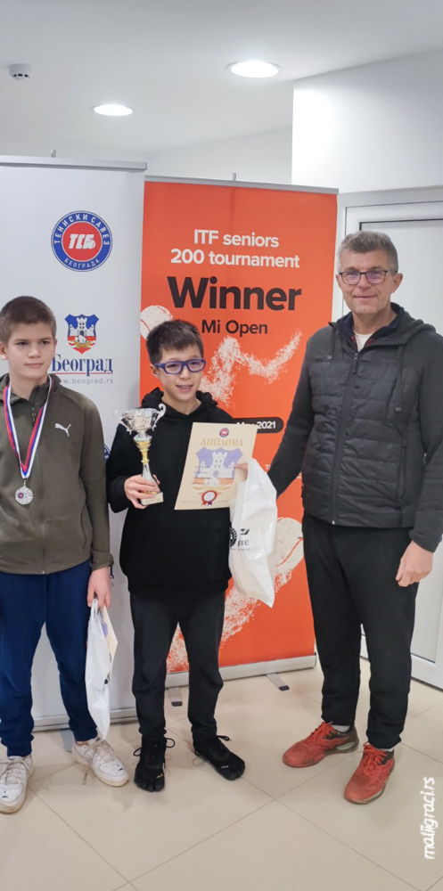 Samuil Čestovaliev, Luka Lončar, Ivan Gažo, SERBIAN GRAND PRIX za dečake do 14 godina, Teniski klub Winner Beograd, Švajcarac