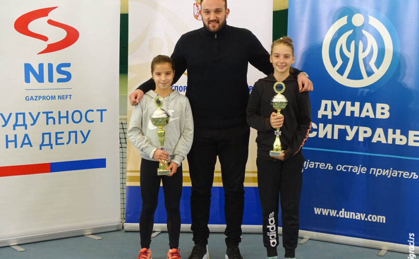 Aleksandra Stevanović, Teodora Kostović, Dvoransko prvenstvo Srbije do 12 godina 2018, Teniski savez Srbije, Teniski klub Trim Beograd