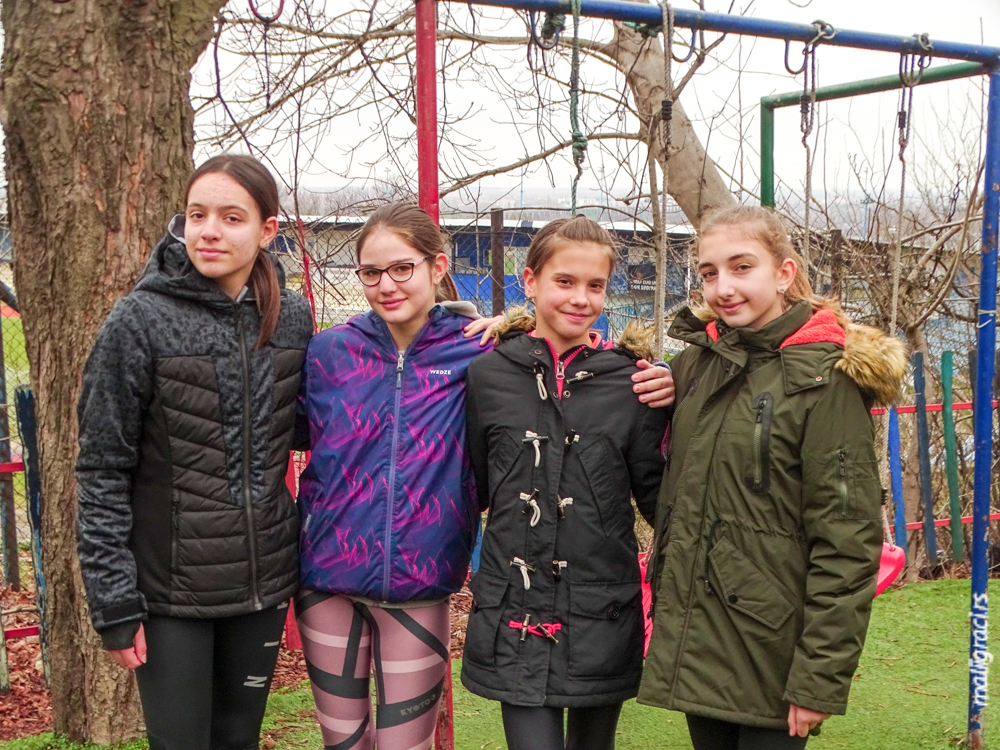 Iva Milojkić, Ana Božilović, Verica Zrnić, Nina Branković, SERBIAN GRAND PRIX, devojčice do 14 godina, švajcarac, Teniski klub OTK Beograd