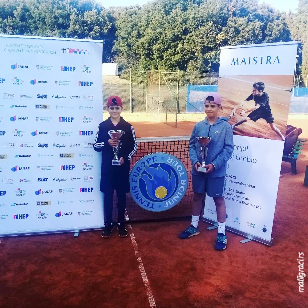 Pavle Stojiljković, Minja Živković, 37. Memorijal Slavoj Greblo U12 Vrsar Hrvatska, Tennis Europe Junior Tour