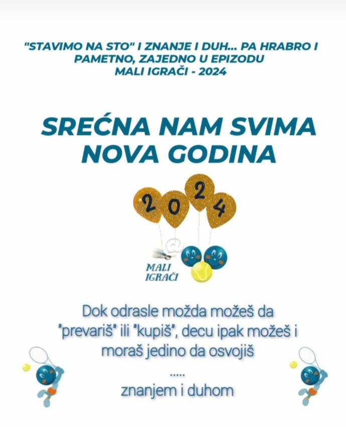 Tenis, ljubav i druge sitnice – redakcija Mali igrači – 03.01.24.