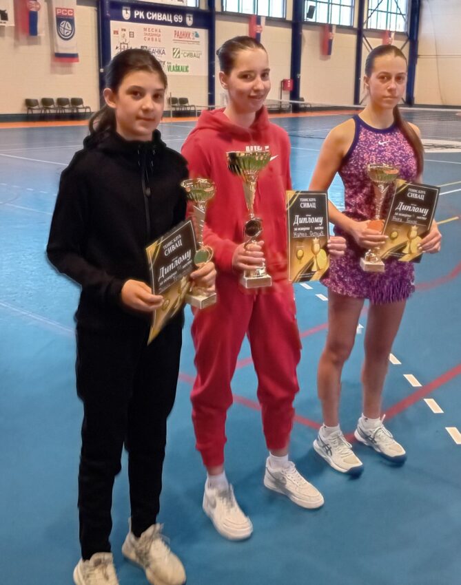 Marina najbolja na Prvenstvu Vojvodine – za juniorke do 16g. – TK Sivac, Sivac, 16.03.24.