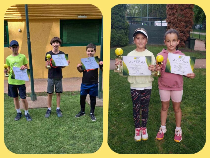 Tomi i Marija najdobri na OP na Makedonija – momčinja i devojčinja do 11g. (zelen tenis) – TK Jug, Skopje 20.04.24