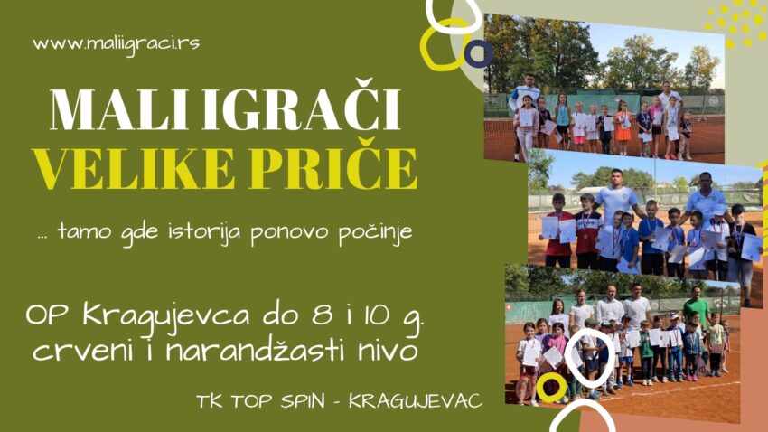 OP Kragujevca do 8 i 10 g. (crveni i narandžasti nivo) – devojčice i dečaci – TK Top spin, Kragujevac – 21.09.2024