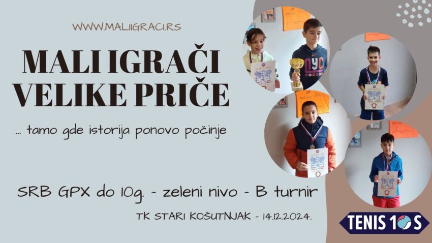 Stefan najbolji na SRB GPX za dečake do 10g. (zeleni nivo – B turnir) – TK Stari Košutnjak, Beograd, 14.12.2024.
