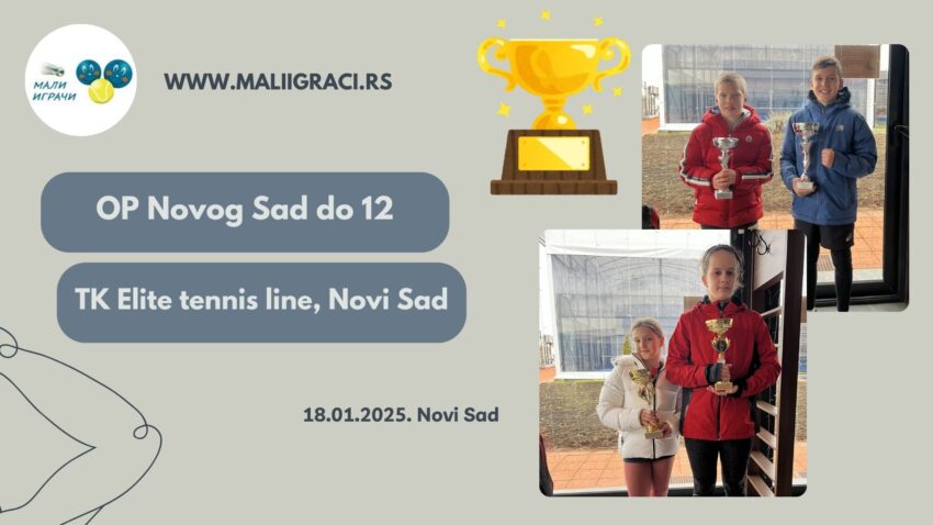 Matija i Ljubica najbolji na Otvorenom prvenstvu Novog Sada – dečaci i devojčice do 12g. – TK Elite Tennis Line, Novi Sad – 18.01.2025.
