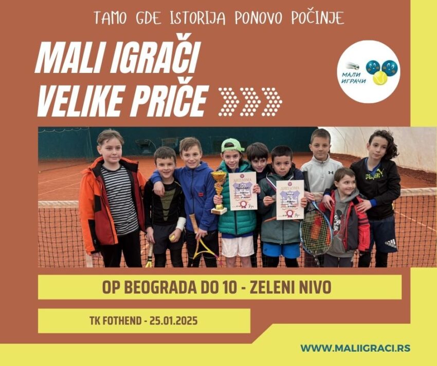 Vuk najbolji na SRB GPX za dečake do 10g. (zeleni nivo) – TK Forhend, Beograd, 25.01.2025.