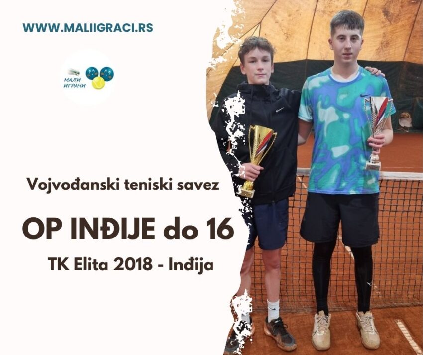 Stefan najbolji OP Inđije do 16 g. – juniori – TK Elita, Inđija 25.09.24.