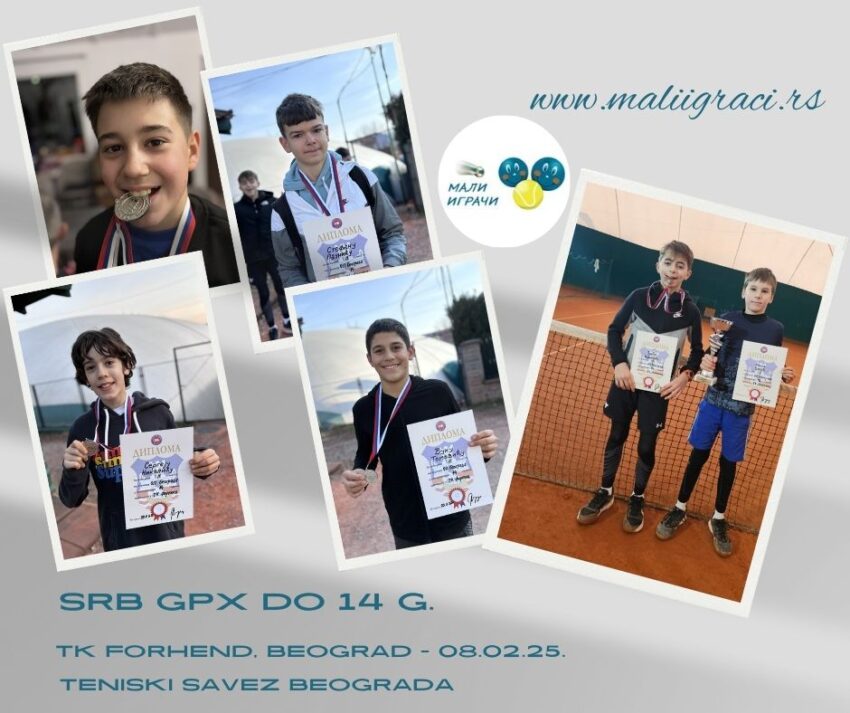 Nikola najbolji na SRB GPX za dečake do 14g. – TK Forhend, Beograd, 08.02.2025.
