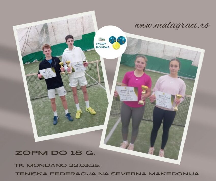 Kristijan i Katja najdobri na ZOP na Makedonija – juniori i juniorki do 18 g. – TK Mondano, Skopje 22.03.25.