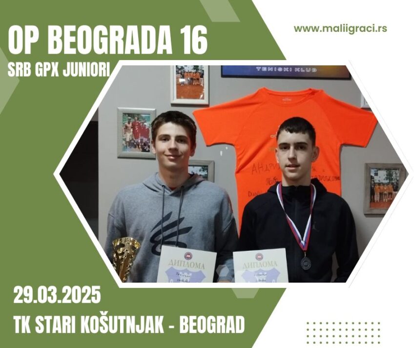 Vasileios najbolji na SRB GPX za juniore do 16 g. – TK Stari Košutnjak, Beograd, 29.03.2025.